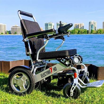 Power Wheelchair by a lake